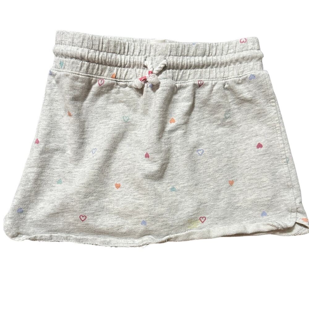 OshKosh B'gosh Heart Print Skort Grey with Hearts Girls SZ 7 Kids